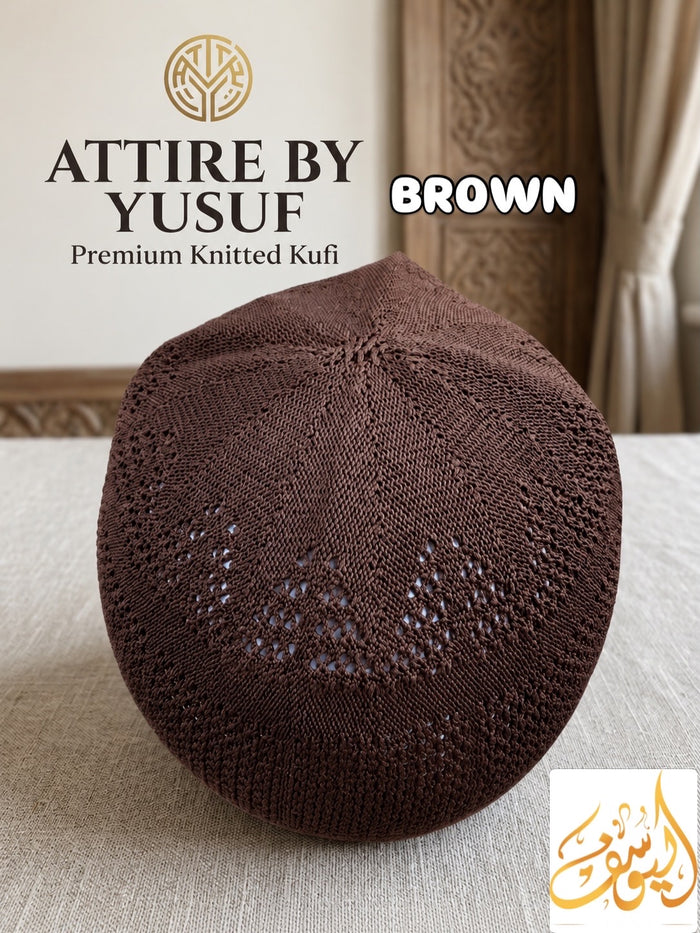 Brown Premium Knitted Kufi